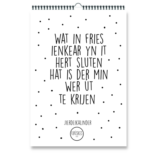 Friese Verjaardagskalender - A4 - Krúskes.nl