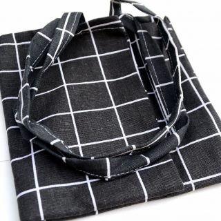 Katoenen Schoudertas - Zwart - Krúskes.nl (2)