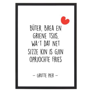 Poster Buter Brea en Griene Tsiis- A4 - Krúskes.nl