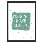 Poster Pikerje Net - Turquoise - A4