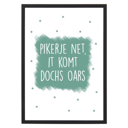Poster Pikerje Net – Turquoise – A4 Kadotips