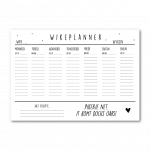 Wikeplanner - Zwart/wit - A4 - Friese weekplanner