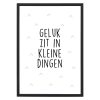 Poster Geluk zit in de kleine dingen - A4 - Krúskes.nl