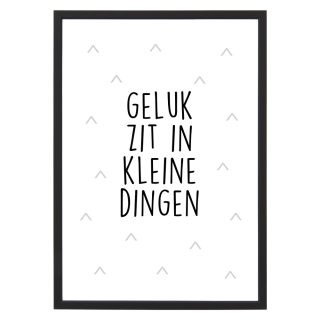 Poster Geluk zit in de kleine dingen - A4 - Krúskes.nl