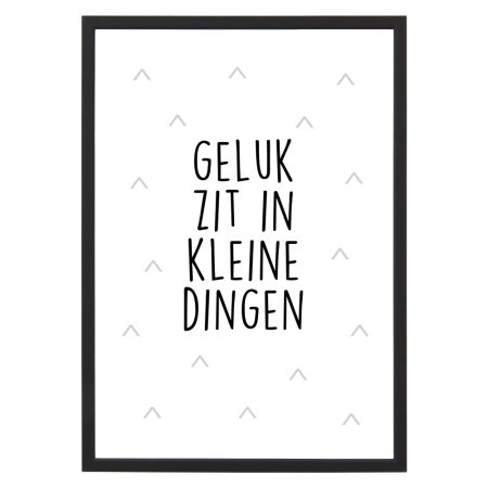 Poster Geluk zit in de kleine dingen - A4 - Krúskes.nl