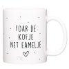 Mok - Foar De Kofje Net Eamelje - Zwartwit - kruskes (1)