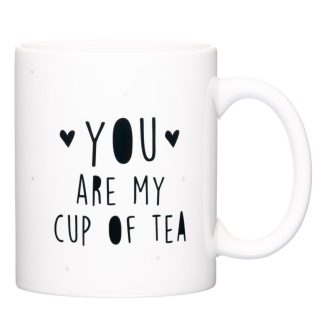 Mok - You Are My Cup Of Tea - Zwartwit - kruskes (1)