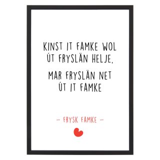 Poster Frysk Famke - A4 - Krúskes.nl