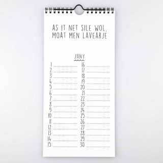 Juni van smalle Friese verjaardagskalender - Krúskes.nl