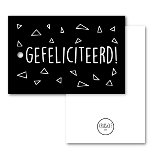 Cadeaulabel Gefeliciteerd