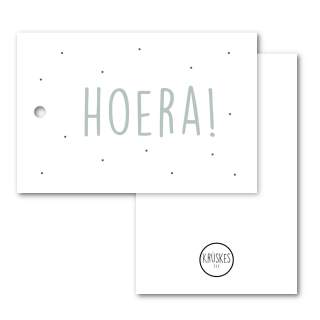 Cadeaulabel Hoera