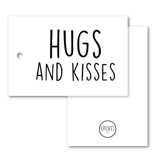 Cadeaulabel Hugs and kisses