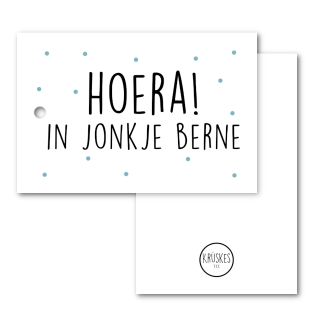 Cadeaulabel Jonkje Berne