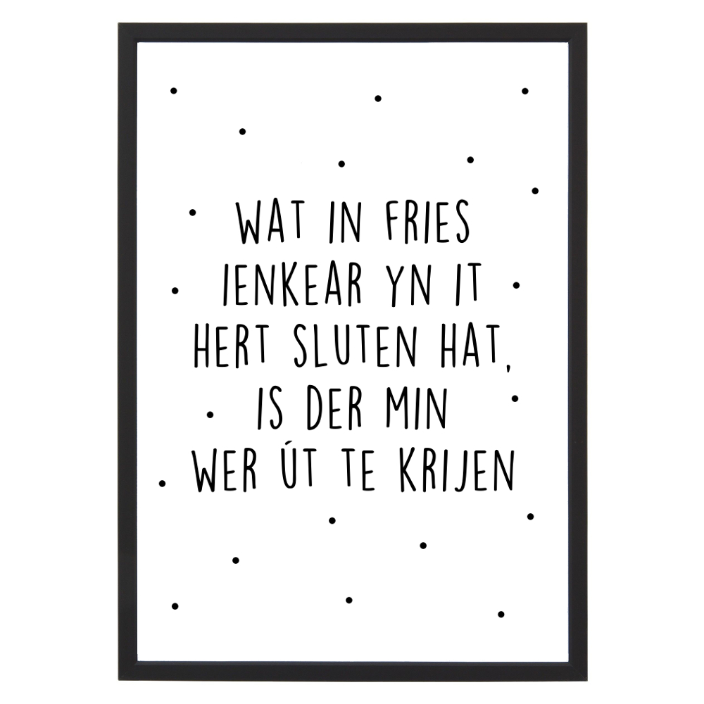 Krúskes.nl - Poster Wat in Fries - A4 | Originele Fryske