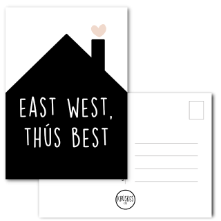 Kaart East West Thus Best - Kruskes
