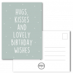Kaart Hugs, Kisses and Lovely Birthday wishes - A6