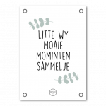 Friese Tuinposter - Litte Wy Moaie Mominten Sammelje