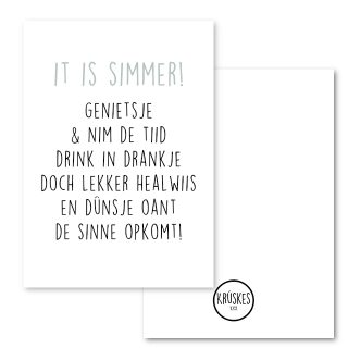 Poster It is Simmer - Krúskes