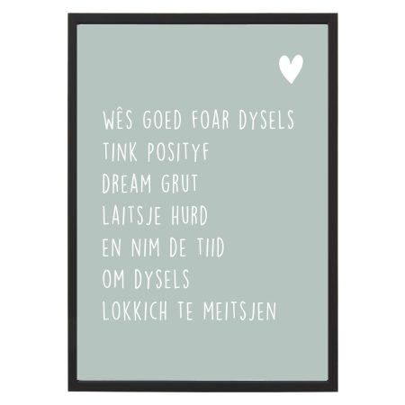 Poster Posityf met lijst - Krúskes