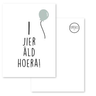 Kaart 1 Jier Âld Hoera – A6 Alle kaarten