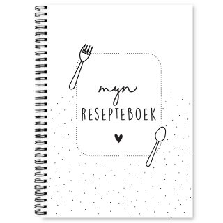 Fries receptenboekje – A5 – Zwart/wit Fries valentijnscadeau