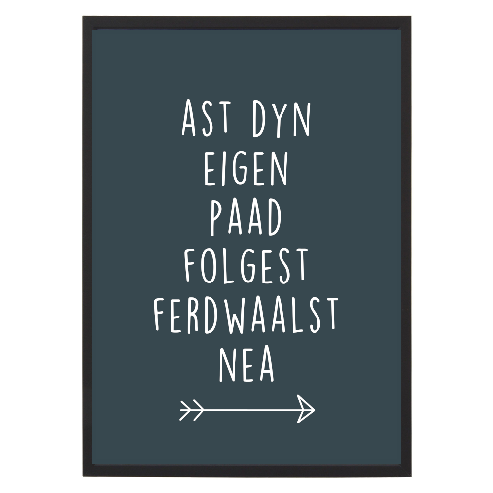 tekort paling output Poster Ast Dyn Eigen Paad Folgest - Blauw - A4 Kopen? - Krúskes.nl