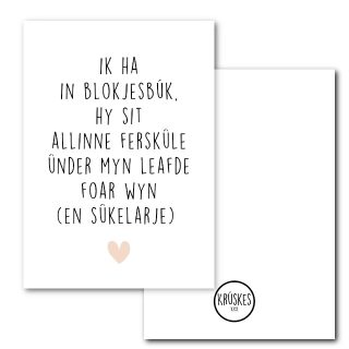 Poster - Blokjesbúk - Krúskes