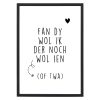Poster - Fan dy wol ik der noch wol ien - Lijst - Krúskes
