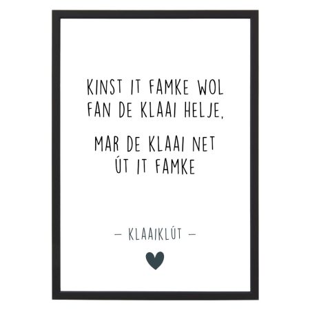 Poster - Klaaiklút - Lijst - Krúskes