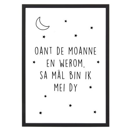 Poster - Oant de moanne - Lijst - Krúskes