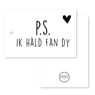 Cadeaulabel Ps Ik hald fan dy