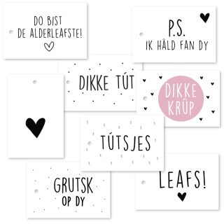 Friese Kerstkaartenset linnenstructuur – 6 kaarten – inclusief enveloppen Kaartensets