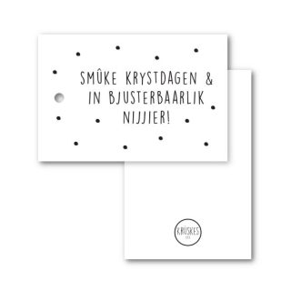 Cadeaulabel smûke krystdagen - Krúskes