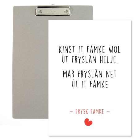 Poster Frysk Famke plus klembord