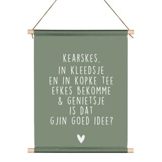 Friese Textielposter – Efkes Bekomme Kadotips