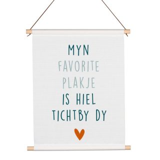 Friese Textielposter - Myn Favorite Plakje - kruskes (1)