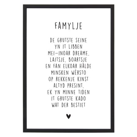 Poster Famylje – A4 Kadotips