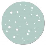 Muurcirkel Dots Lichtblauw - 20 cm
