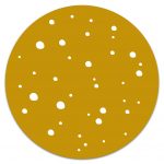 Muurcirkel Dots Okergeel - 20 cm