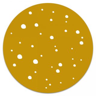 Muurcirkel Dots Okergeel 20 cm Krúskes