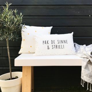 Buitenkussen pak de sinne en striel en laitsje en fier feest