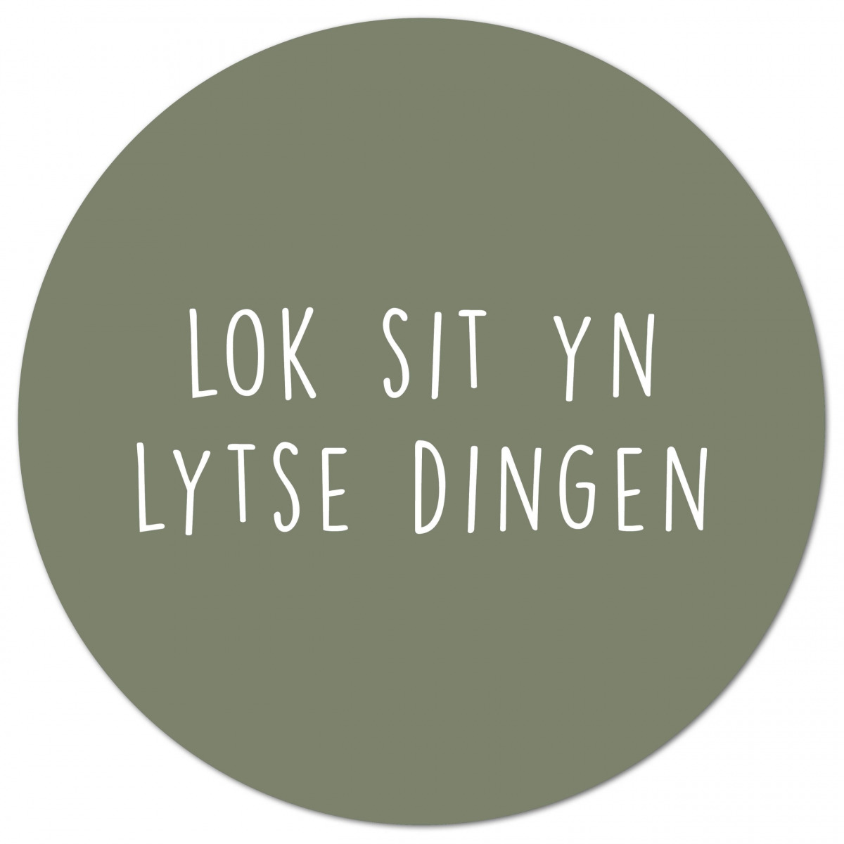 Muurcirkel Lok Sit Yn Lytse Dingen - Groen - 30 cm