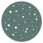 Muurcirkel Dots Turquoise - 20 cm