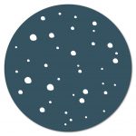 Muurcirkel Dots Jeansblauw - 20 cm