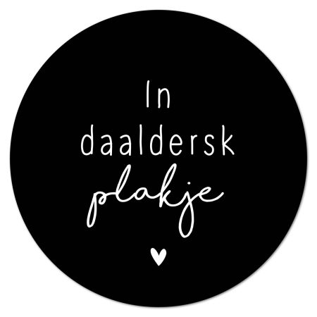 Muurcirkel In Daaldersk Plakje – Zwart – 30 cm Fries valentijnscadeau