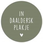 Muurcirkel Daaldersk Plakje - Groen - 20 cm