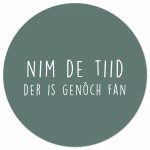 Muurcirkel Nim de tiid - Turquoise - 30 cm