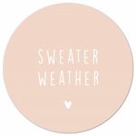 Muurcirkel Sweater Weather - Blush - 30 cm