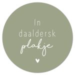 Muurcirkel In Daaldersk Plakje - Olijf groen - 30 cm