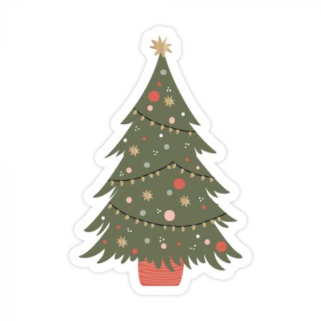 Stickers – Kerstboom – 5 stuks Kerst 2023